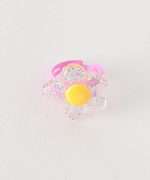 green label relaxing(グリーンレーベルリラクシング)の「<Milk&Soda> JUNI DAISY リング / 指輪(リング・キッズ・ホワイト/ケリー/ピンク・FREE)」の1枚目の写真