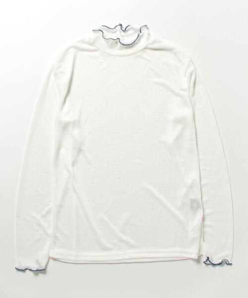 カヤ（カヤ）の「【カヤ】彩り とっくりトップス（Tシャツ/カットソー・レディース・イエロー/グリーン/ホワイト/スミクロ/ピンク/ブルー/オレンジ/ライトパープル・FREE）」の2枚目の写真