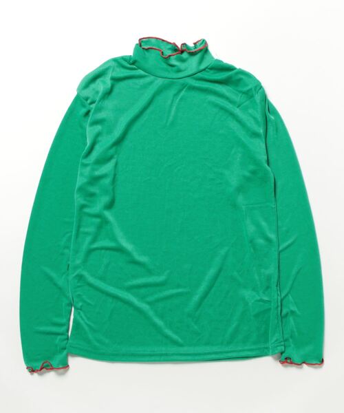 カヤ（カヤ）の「【カヤ】彩り とっくりトップス（Tシャツ/カットソー・レディース・イエロー/グリーン/ホワイト/スミクロ/ピンク/ブルー/オレンジ/ライトパープル・FREE）」の4枚目の写真