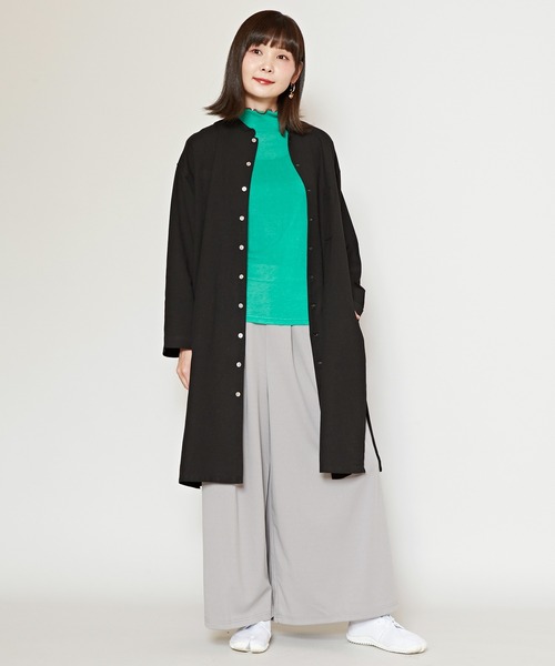 カヤ（カヤ）の「【カヤ】彩り とっくりトップス（Tシャツ/カットソー・レディース・イエロー/グリーン/ホワイト/スミクロ/ピンク/ブルー/オレンジ/ライトパープル・FREE）」の13枚目の写真