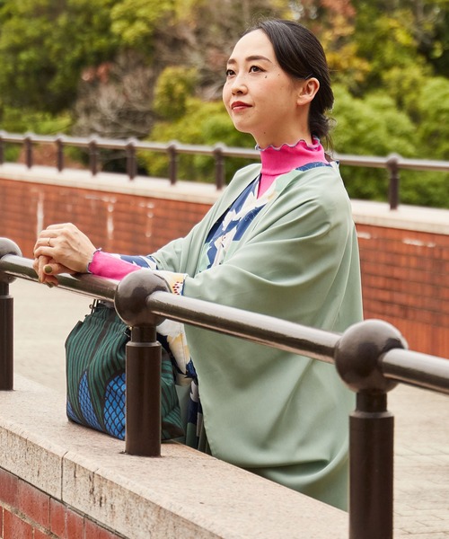 カヤ（カヤ）の「【カヤ】彩り とっくりトップス（Tシャツ/カットソー・レディース・イエロー/グリーン/ホワイト/スミクロ/ピンク/ブルー/オレンジ/ライトパープル・FREE）」の15枚目の写真