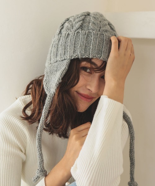 DONOBAN（ドノバン）の「ガイドワッチ（ニットキャップ/ビーニー・レディース・グレー/ホワイト/ブラック・F）」の3枚目の写真