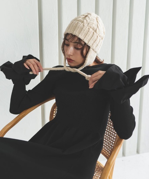 DONOBAN（ドノバン）の「ガイドワッチ（ニットキャップ/ビーニー・レディース・グレー/ホワイト/ブラック・F）」の5枚目の写真