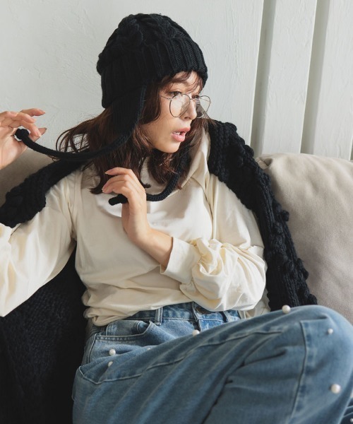 DONOBAN（ドノバン）の「ガイドワッチ（ニットキャップ/ビーニー・レディース・グレー/ホワイト/ブラック・F）」の8枚目の写真