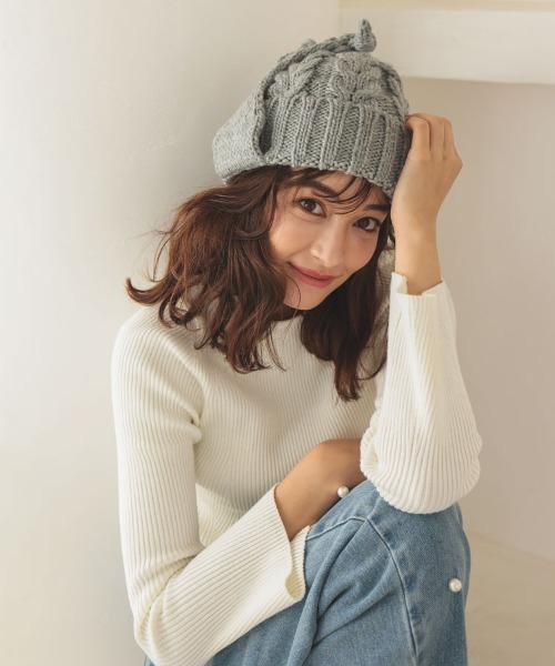 DONOBAN（ドノバン）の「ガイドワッチ（ニットキャップ/ビーニー・レディース・グレー/ホワイト/ブラック・F）」の12枚目の写真