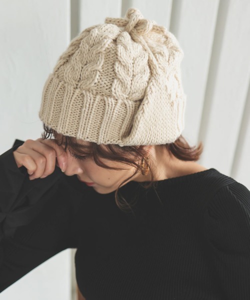 DONOBAN（ドノバン）の「ガイドワッチ（ニットキャップ/ビーニー・レディース・グレー/ホワイト/ブラック・F）」の4枚目の写真