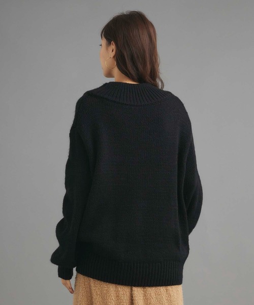 美品　チノ　3.5万円　ボリューム タートルネック ニット ベルト　ジレ　黒　M メリノウール ベルテッド タートルネック セータードレス | Brooks