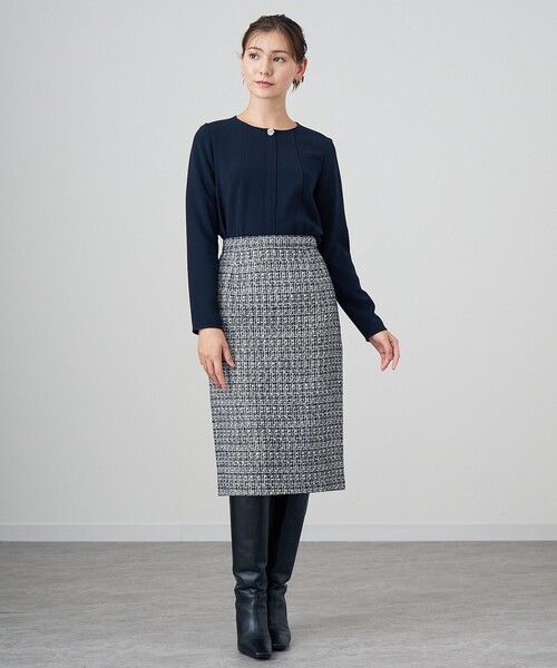 ANAYI（アナイ）の「【セットアップ対応商品】フリンジツイードタイト