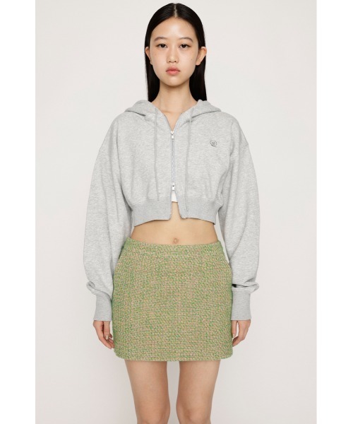 SLY(スライ)の「LOGO CROPPED HOODIE ロゴ クロップド フーディ パーカー(パーカー・レディース・ブラック/ブラウン/グリーン/杢グレー・FREE)」の17枚目の写真