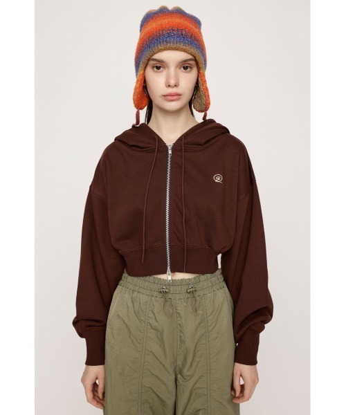 SLY(スライ)の「LOGO CROPPED HOODIE ロゴ クロップド フーディ パーカー(パーカー・レディース・ブラック/ブラウン/グリーン/杢グレー・FREE)」の7枚目の写真