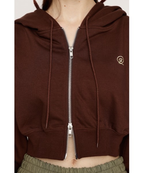 SLY(スライ)の「LOGO CROPPED HOODIE ロゴ クロップド フーディ パーカー(パーカー・レディース・ブラック/ブラウン/グリーン/杢グレー・FREE)」の21枚目の写真