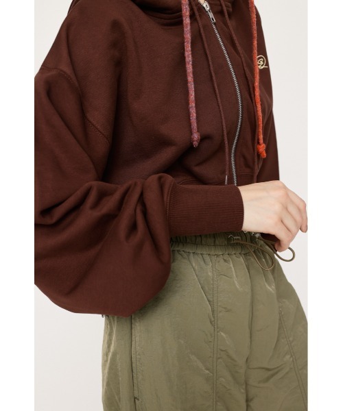 SLY(スライ)の「LOGO CROPPED HOODIE ロゴ クロップド フーディ パーカー(パーカー・レディース・ブラック/ブラウン/グリーン/杢グレー・FREE)」の18枚目の写真