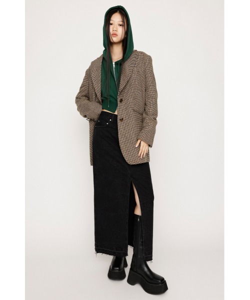 SLY(スライ)の「LOGO CROPPED HOODIE ロゴ クロップド フーディ パーカー(パーカー・レディース・ブラック/ブラウン/グリーン/杢グレー・FREE)」の12枚目の写真