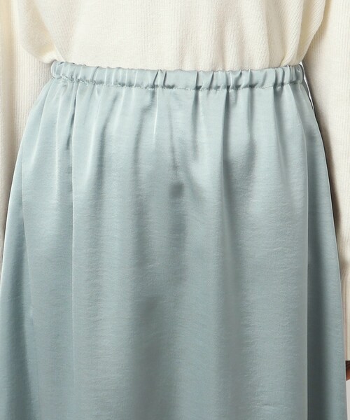 grove（グローブ）の「◆冬のあったかコーデに抜け感を！サテンマキシスカート（スカート・レディース・ライトブルー/ブラック系5/ダークブラウン・01/02/03/04/05）」の19枚目の写真