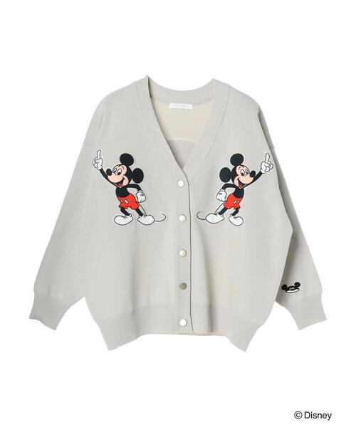 Disney（ディズニー）の「Disney100 / ミッキーマウス・クラブ パッチワークカーディガン（カーディガン/ボレロ・レディース・ライトグレー/キャメル・FREE）」の7枚目の写真