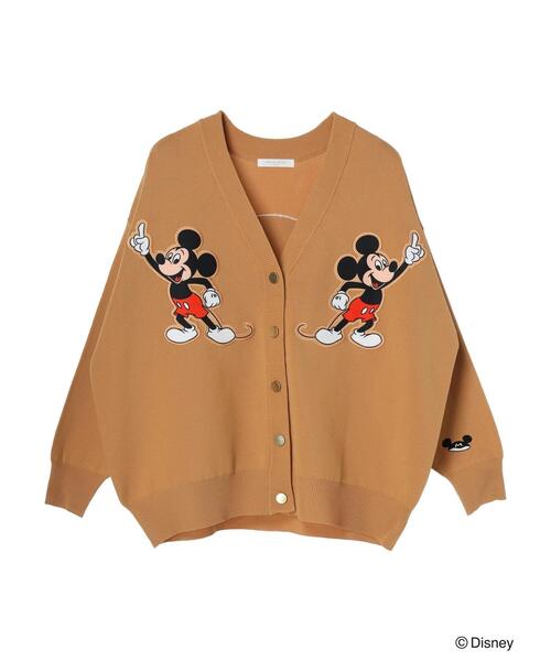 Disney（ディズニー）の「Disney100 / ミッキーマウス・クラブ パッチワークカーディガン（カーディガン/ボレロ・レディース・ライトグレー/キャメル・FREE）」の19枚目の写真