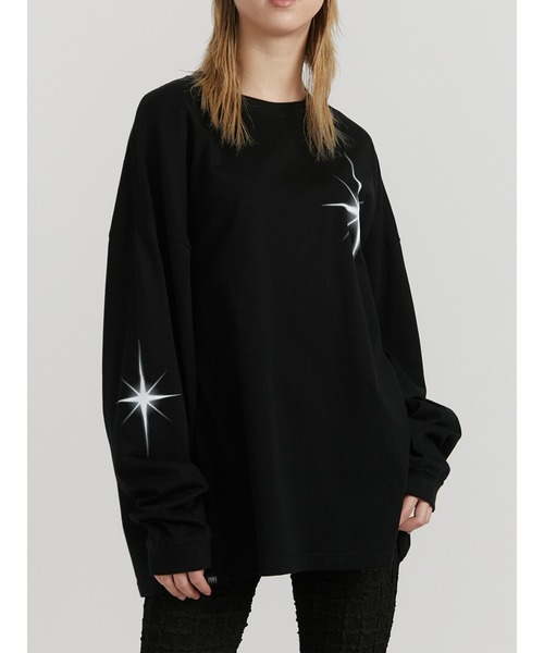 PAMEO POSE（パメオポーズ）の「Shiny House Long Sleeve T（Tシャツ/カットソー・レディース・ブラック/ベージュ/ホワイト・FREE）」の2枚目の写真