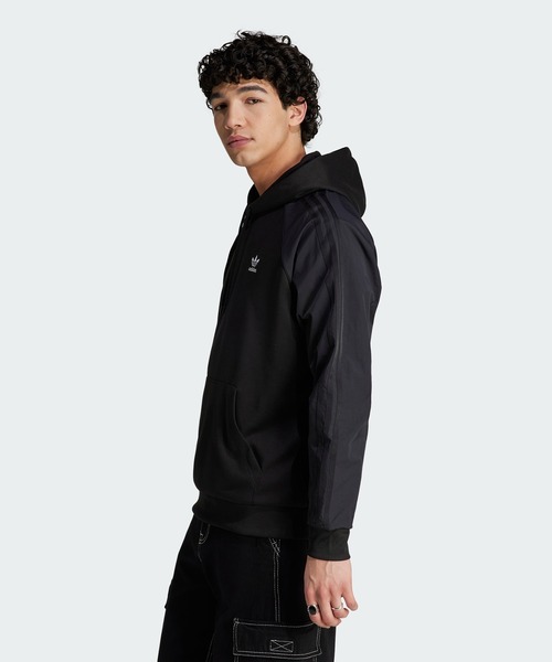 adidas(アディダス)の「アディカラー リプロ SST マテリアルミックス パーカー / アディダスオリジナルス adidas Originals(パーカー・メンズ・ブラック・X-LARGE/XX-LARGE/X-SMALL/3XL/LARGE/MEDIUM/SMALL)」の3枚目の写真
