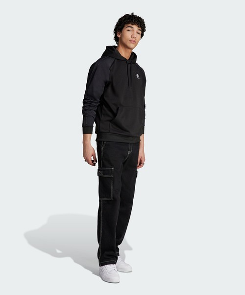 adidas(アディダス)の「アディカラー リプロ SST マテリアルミックス パーカー / アディダスオリジナルス adidas Originals(パーカー・メンズ・ブラック・X-LARGE/XX-LARGE/X-SMALL/3XL/LARGE/MEDIUM/SMALL)」の7枚目の写真