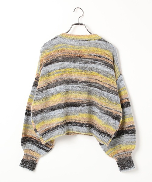 BAYFLOW（ベイフロー）の「【YOU are YOU】【スタッフ企画】ブークレボーダープルオーバー【SETUP対応】（ニット/セーター・レディース・ブルー/イエロー・FREE）」の15枚目の写真