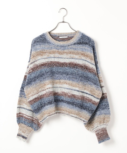 BAYFLOW（ベイフロー）の「【YOU are YOU】【スタッフ企画】ブークレボーダープルオーバー【SETUP対応】（ニット/セーター・レディース・ブルー/イエロー・FREE）」の16枚目の写真