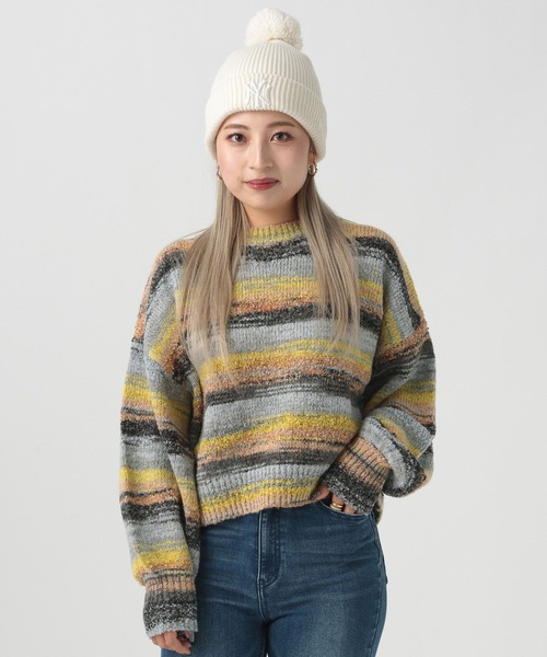 BAYFLOW（ベイフロー）の「【YOU are YOU】【スタッフ企画】ブークレボーダープルオーバー【SETUP対応】（ニット/セーター・レディース・ブルー/イエロー・FREE）」の6枚目の写真