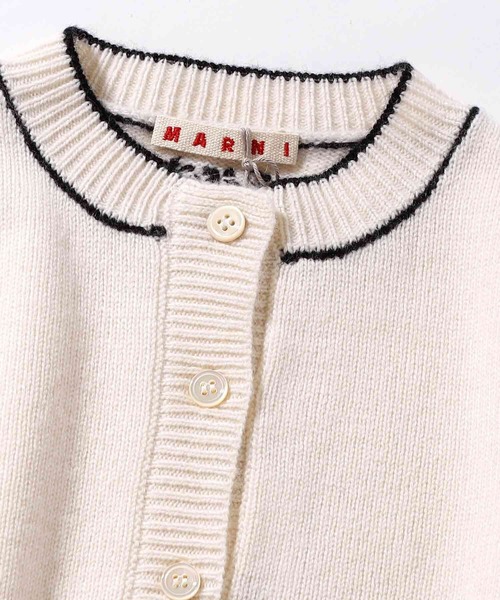 MARNI（マルニ）の「MARNI(マルニ)Kids & Junior カシミアブレンド長袖ニットカーディガン（カーディガン/ボレロ・キッズ・オフホワイト/ターコイズブルー・12Y/10Y/14Y）」の10枚目の写真