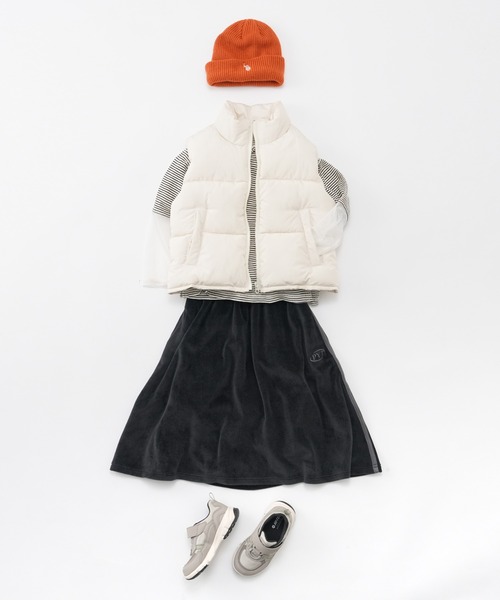 CIAOPANIC TYPY(チャオパニックティピー)の「【WEB限定】【KIDS】ベロアサイドライントラックスカート(スカート・キッズ・ネイビー/ブラック・XL/XXL/M/L/S)」の3枚目の写真