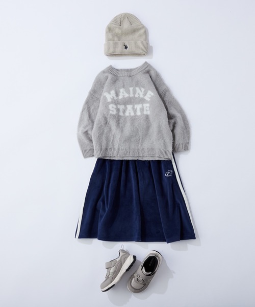 CIAOPANIC TYPY(チャオパニックティピー)の「【WEB限定】【KIDS】ベロアサイドライントラックスカート(スカート・キッズ・ネイビー/ブラック・XL/XXL/M/L/S)」の22枚目の写真