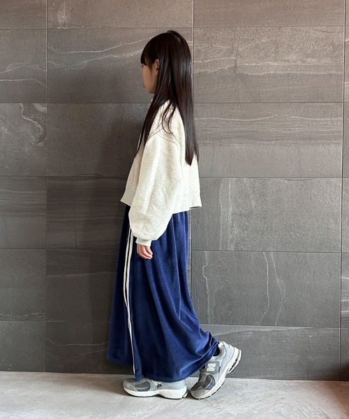 CIAOPANIC TYPY(チャオパニックティピー)の「【WEB限定】【KIDS】ベロアサイドライントラックスカート(スカート・キッズ・ネイビー/ブラック・XL/XXL/M/L/S)」の20枚目の写真