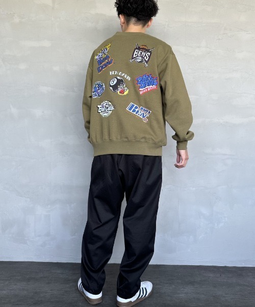 BEN DAVIS（ベンデイビス）の「[BEN DAVIS/ベンデイビス] バックワッペンロゴ クルーネックスウェット（スウェット・レディース・カーキ/ブラック/オートミール・XL/M/L）」の8枚目の写真