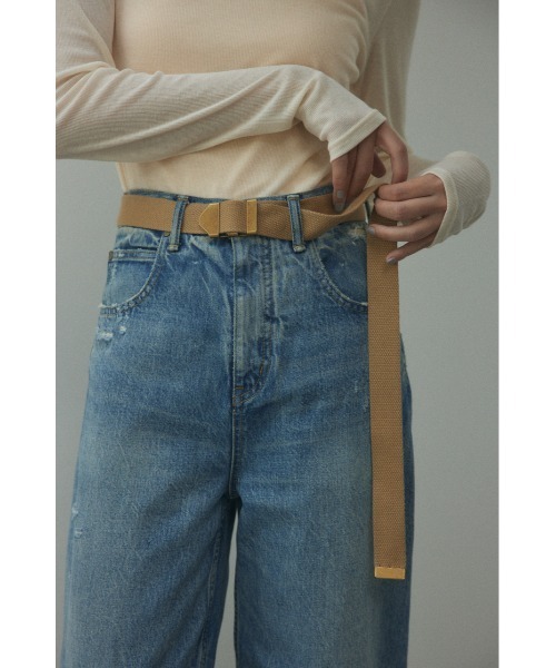 BLACK BY MOUSSY（ブラックバイマウジー）の「tape belt(テープベルト）（ベルト・レディース・ベージュ/ブラック/オフホワイト・FREE）」の6枚目の写真