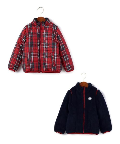 green label relaxing（グリーンレーベルリラクシング）の「【KIDS】ナカワタボアブルゾン リバーシブル/ソリッド（ブルゾン・キッズ・ライム/ピンク/その他3/その他2・115cm/125cm/135cm/105cm/95cm）」の3枚目の写真