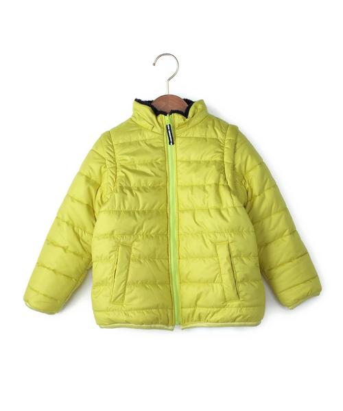 green label relaxing（グリーンレーベルリラクシング）の「【KIDS】ナカワタボアブルゾン リバーシブル/ソリッド（ブルゾン・キッズ・ライム/ピンク/その他3/その他2・115cm/125cm/135cm/105cm/95cm）」の9枚目の写真