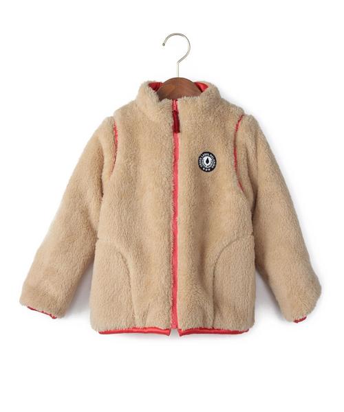 green label relaxing（グリーンレーベルリラクシング）の「【KIDS】ナカワタボアブルゾン リバーシブル/ソリッド（ブルゾン・キッズ・ライム/ピンク/その他3/その他2・115cm/125cm/135cm/105cm/95cm）」の15枚目の写真