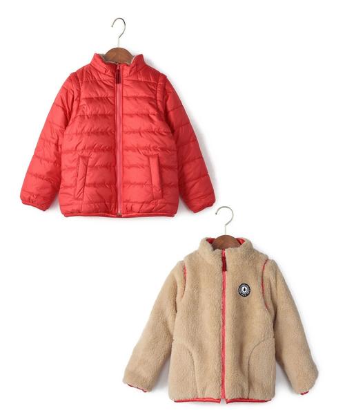 green label relaxing（グリーンレーベルリラクシング）の「【KIDS】ナカワタボアブルゾン リバーシブル/ソリッド（ブルゾン・キッズ・ライム/ピンク/その他3/その他2・115cm/125cm/135cm/105cm/95cm）」の16枚目の写真