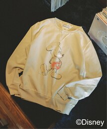 REMI RELIEF | 【REMI RELIEF / レミレリーフ】別注 HARD SP加工裏毛クルー（Mickey Mouse）(スウェット)