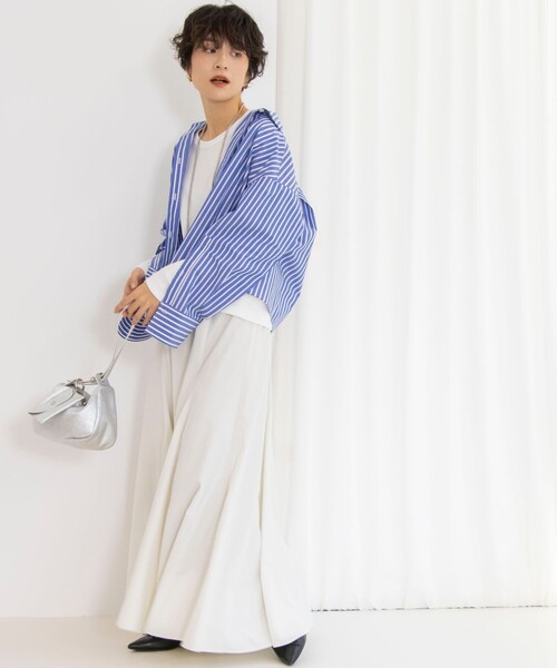 NOLLEY’S（ノーリーズ）の「MY STANDARDショートシャツ（シャツ/ブラウス・レディース・ホワイト/ブルー系その他/ブルー系その他3・FREE）」の16枚目の写真