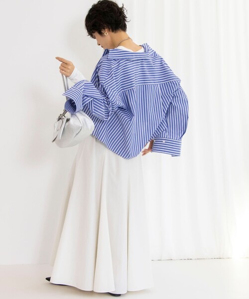 NOLLEY’S（ノーリーズ）の「MY STANDARDショートシャツ（シャツ/ブラウス・レディース・ホワイト/ブルー系その他/ブルー系その他3・FREE）」の17枚目の写真