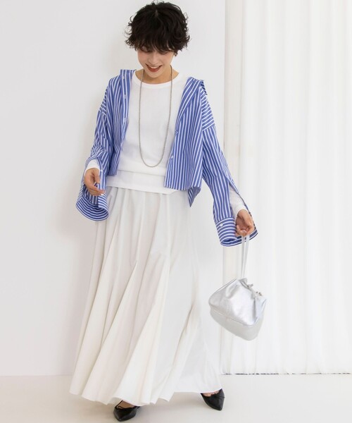 NOLLEY’S（ノーリーズ）の「MY STANDARDショートシャツ（シャツ/ブラウス・レディース・ホワイト/ブルー系その他/ブルー系その他3・FREE）」の18枚目の写真