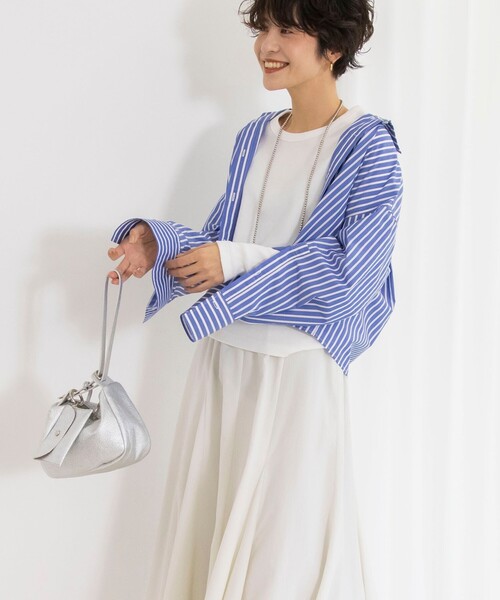 NOLLEY’S（ノーリーズ）の「MY STANDARDショートシャツ（シャツ/ブラウス・レディース・ホワイト/ブルー系その他/ブルー系その他3・FREE）」の20枚目の写真