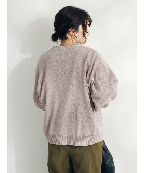 CRAFT STANDARD BOUTIQUE（クラフトスタンダードブティック）の「洗えるコードモールクルーネックカーデイガン（カーディガン/ボレロ・レディース・ブルー/ブラック/グレイッシュベージュ/ライトグリーン・FREE）」の10枚目の写真
