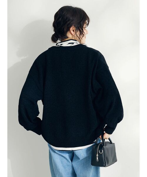 CRAFT STANDARD BOUTIQUE（クラフトスタンダードブティック）の「洗えるコードモールクルーネックカーデイガン（カーディガン/ボレロ・レディース・ブルー/ブラック/グレイッシュベージュ/ライトグリーン・FREE）」の17枚目の写真