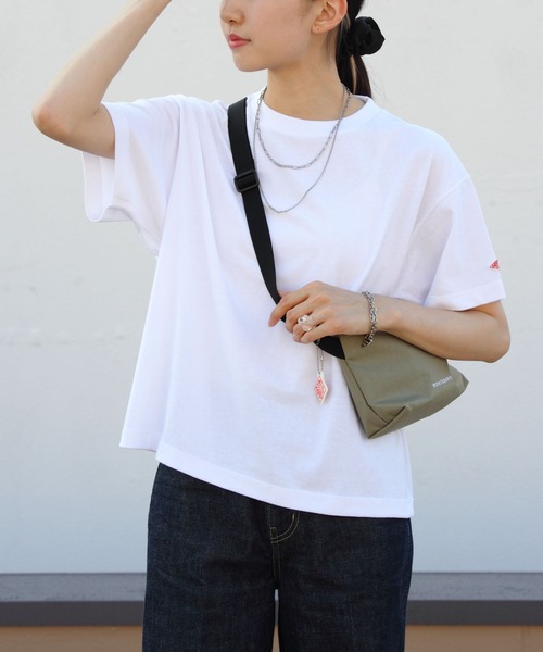 DANTON(ダントン)の「DANTON/ダントン ショートTEEシャツ SHORT T-SHIRT SOLID DT-C0311 TCB(Tシャツ/カットソー・レディース・ホワイト/ブラック/ピンク/グレイッシュベージュ・M)」の3枚目の写真