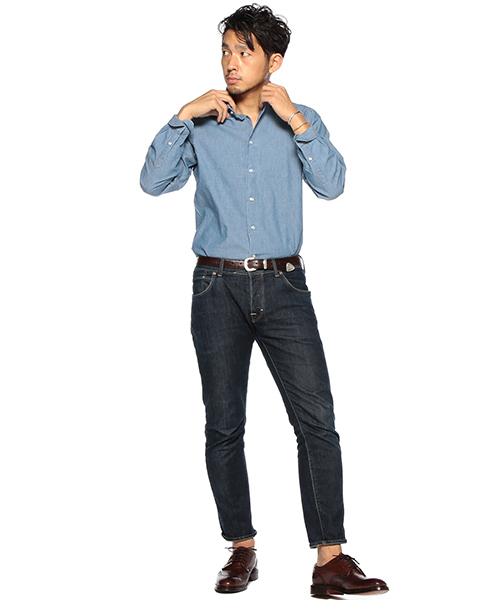 BEAMS F(ビームスエフ)の「◎BEAMS F / ITALY製シャンブレー(シャツ/ブラウス・メンズ・ライトブルー/インディゴブルー・X-SMALL/LARGE/SMALL/MEDIUM)」の7枚目の写真