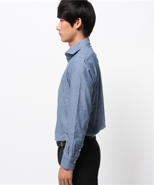 BEAMS F(ビームスエフ)の「◎BEAMS F / ITALY製シャンブレー(シャツ/ブラウス・メンズ・ライトブルー/インディゴブルー・X-SMALL/LARGE/SMALL/MEDIUM)」の10枚目の写真