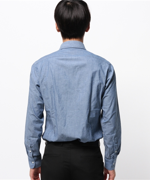 BEAMS F(ビームスエフ)の「◎BEAMS F / ITALY製シャンブレー(シャツ/ブラウス・メンズ・ライトブルー/インディゴブルー・X-SMALL/LARGE/SMALL/MEDIUM)」の11枚目の写真