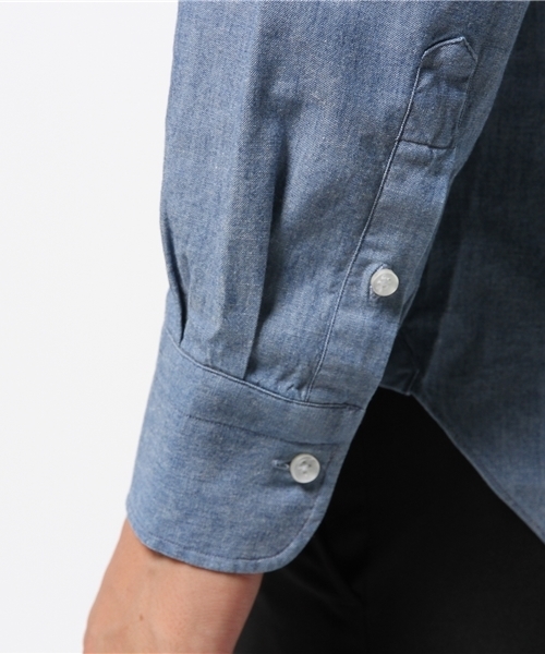 BEAMS F(ビームスエフ)の「◎BEAMS F / ITALY製シャンブレー(シャツ/ブラウス・メンズ・ライトブルー/インディゴブルー・X-SMALL/LARGE/SMALL/MEDIUM)」の5枚目の写真