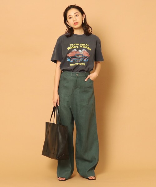 GOOD ROCK SPEED（グッドロックスピード）の「◆GOOD ROCK SPEED（グッドロックスピード）【別注】イーグルTシャツ（Tシャツ/カットソー・レディース・ベージュ/ブラック系/ベージュ系/ブラック・02/01）」の22枚目の写真