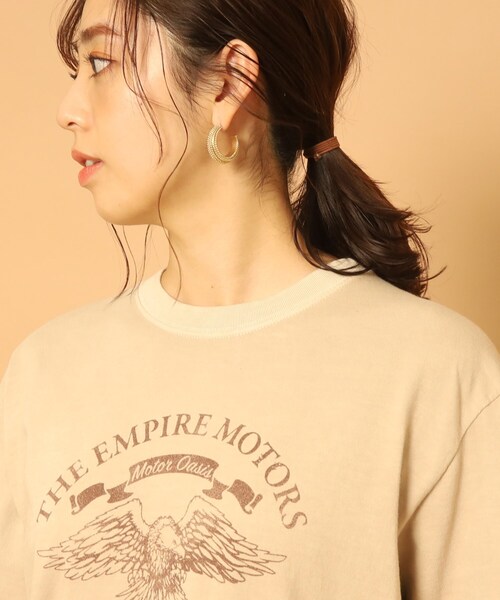 GOOD ROCK SPEED（グッドロックスピード）の「◆GOOD ROCK SPEED（グッドロックスピード）【別注】イーグルTシャツ（Tシャツ/カットソー・レディース・ベージュ/ブラック系/ベージュ系/ブラック・02/01）」の10枚目の写真